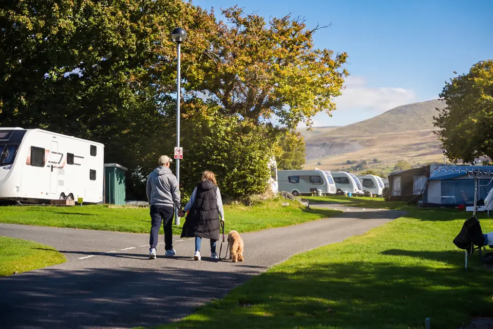 Mother and daughter enjoying their hot tub caravan holiday